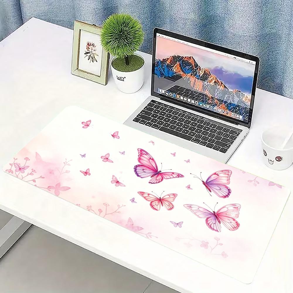 Watercolor Pink Butterfly Larg - огляд і ціна Desk Setup Pc And Laptop