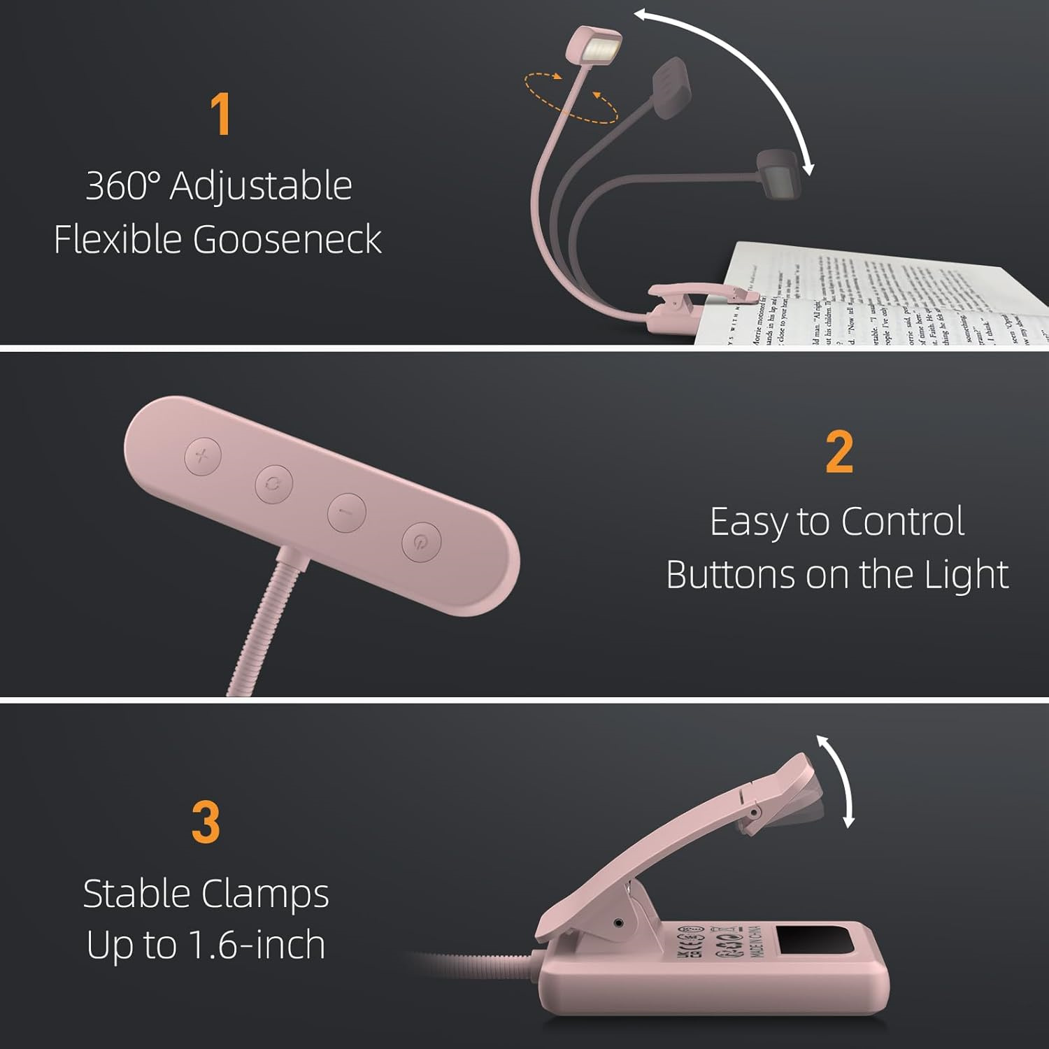 Reading Lamp Book Clamp Black/ - огляд і ціна Desk Setup Lamp
