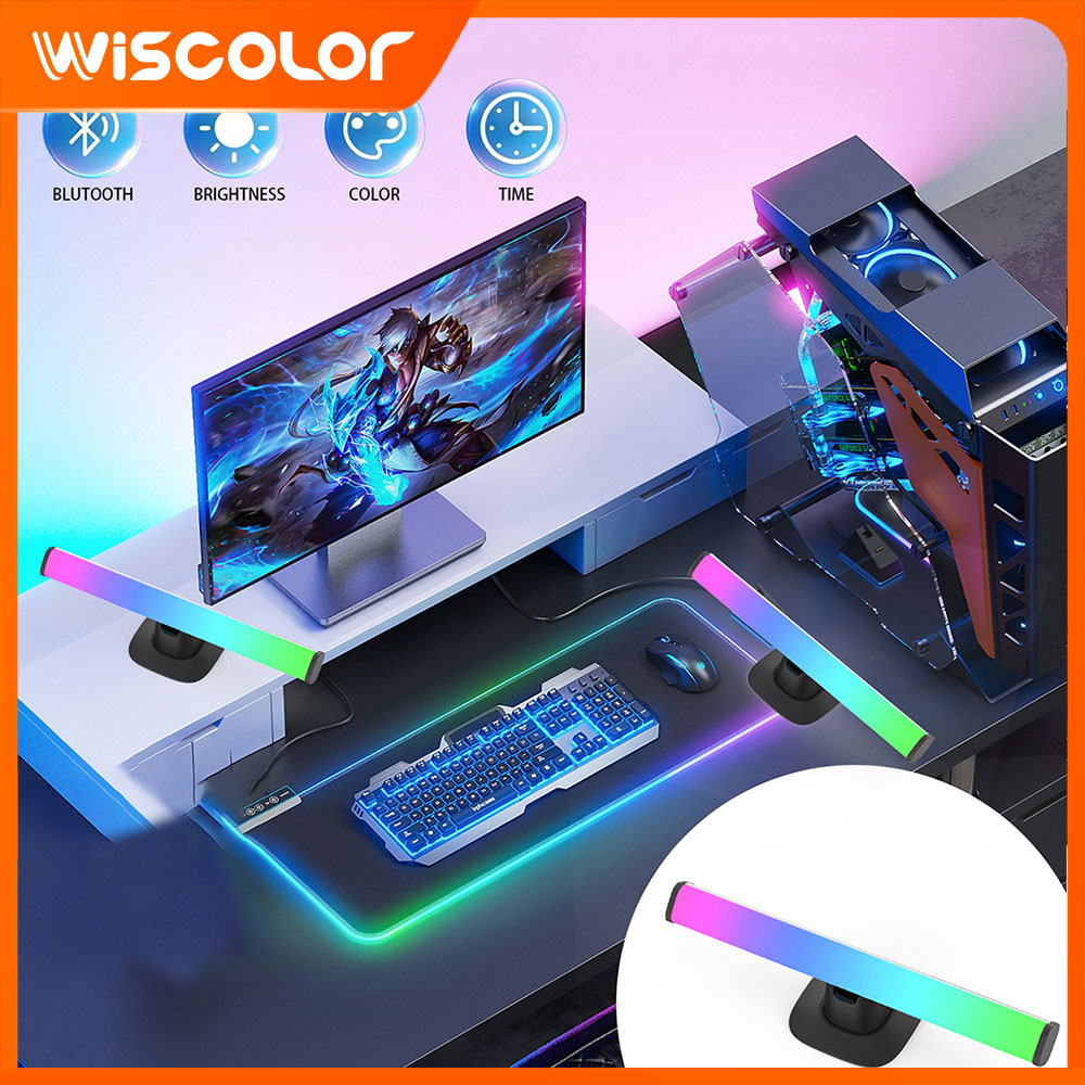 RGB LED Lights Bar Bluetooth S - огляд і ціна Desk Setup With Tv