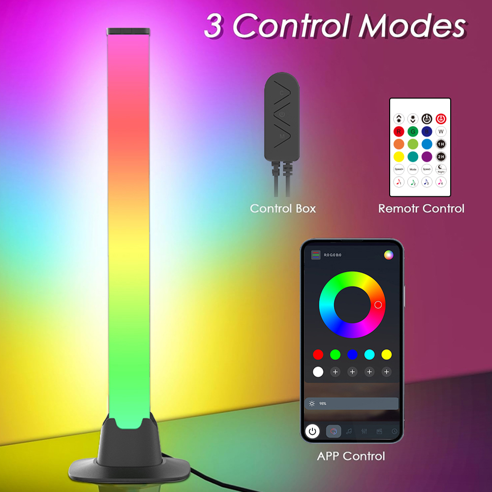 RGB LED Lights Bar Bluetooth S - огляд і ціна Desk Setup With Tv