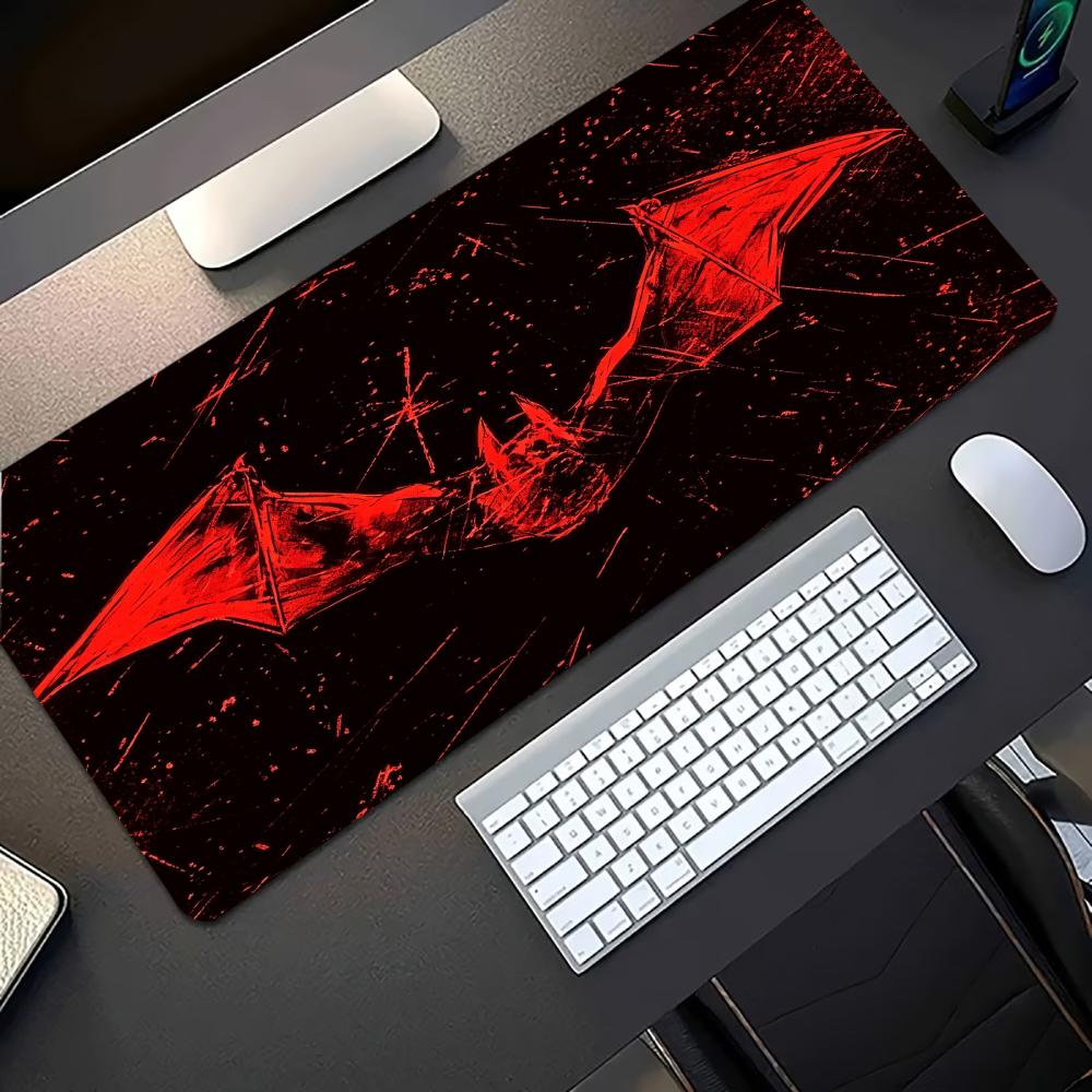 Dark Red Bat Pattern Large Gam - огляд і ціна Desk Setup Pc And Laptop