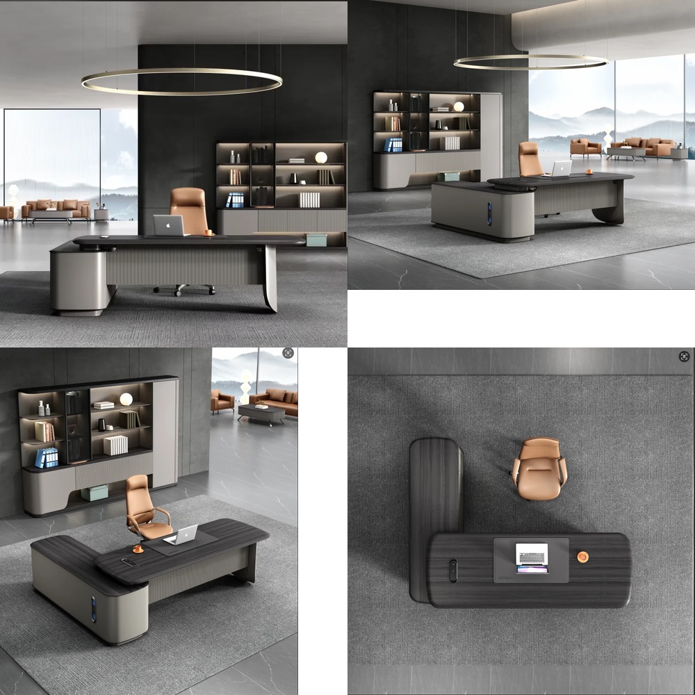 Modern Luxury Executive L Shap - огляд і ціна Desk Setup L Shaped