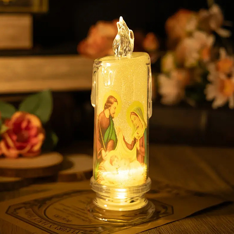Jesus Virgin Christ LED Candle - огляд і ціна Desk Setup Lamp
