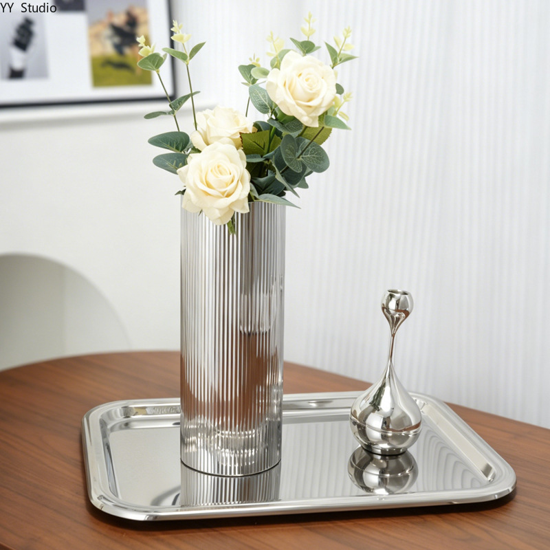 Luxury Stainless Steel Vase No - огляд і ціна Desk Setup Minimalist