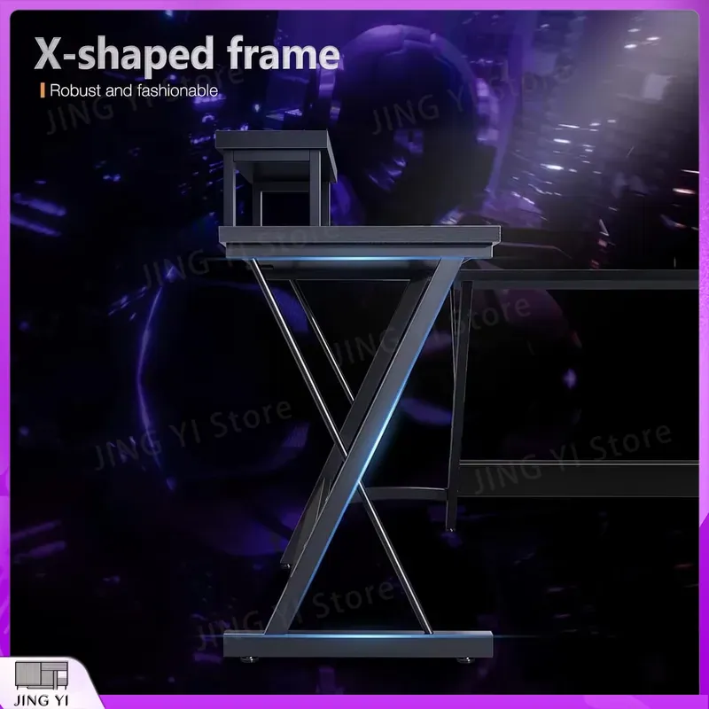 L Shaped Gaming Desk with Moni - огляд і ціна Desk Setup L Shaped