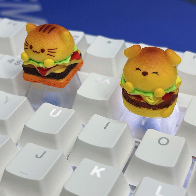Cartoon Burger Cat Puppy Keyca - огляд і ціна Desk Setup With Tv