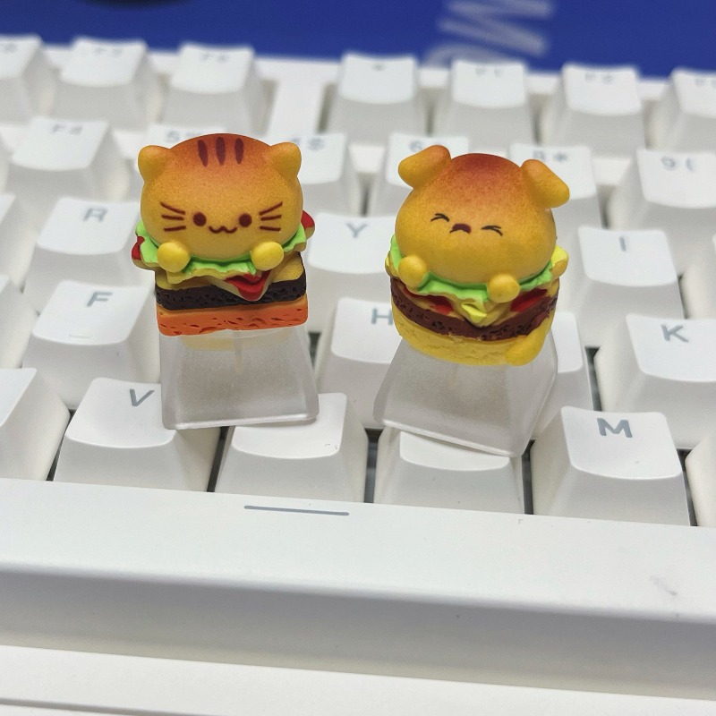 Cartoon Burger Cat Puppy Keyca - огляд і ціна Desk Setup With Tv