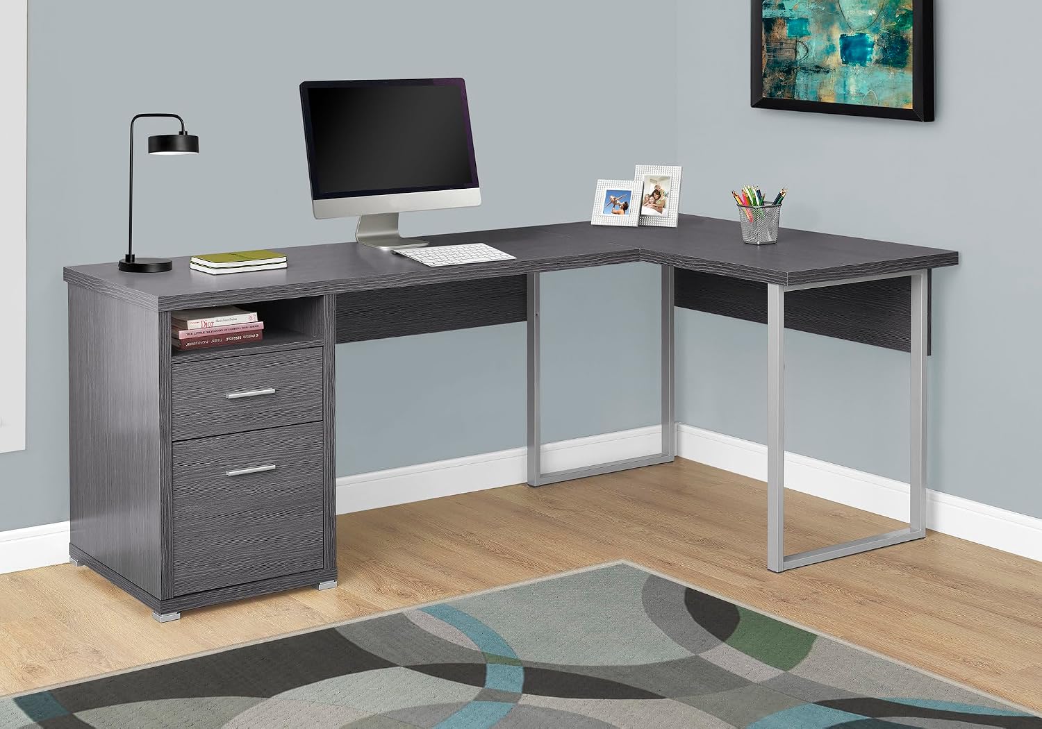 I 7257 Computer Desk, Home Off - огляд і ціна Desk Setup L Shaped