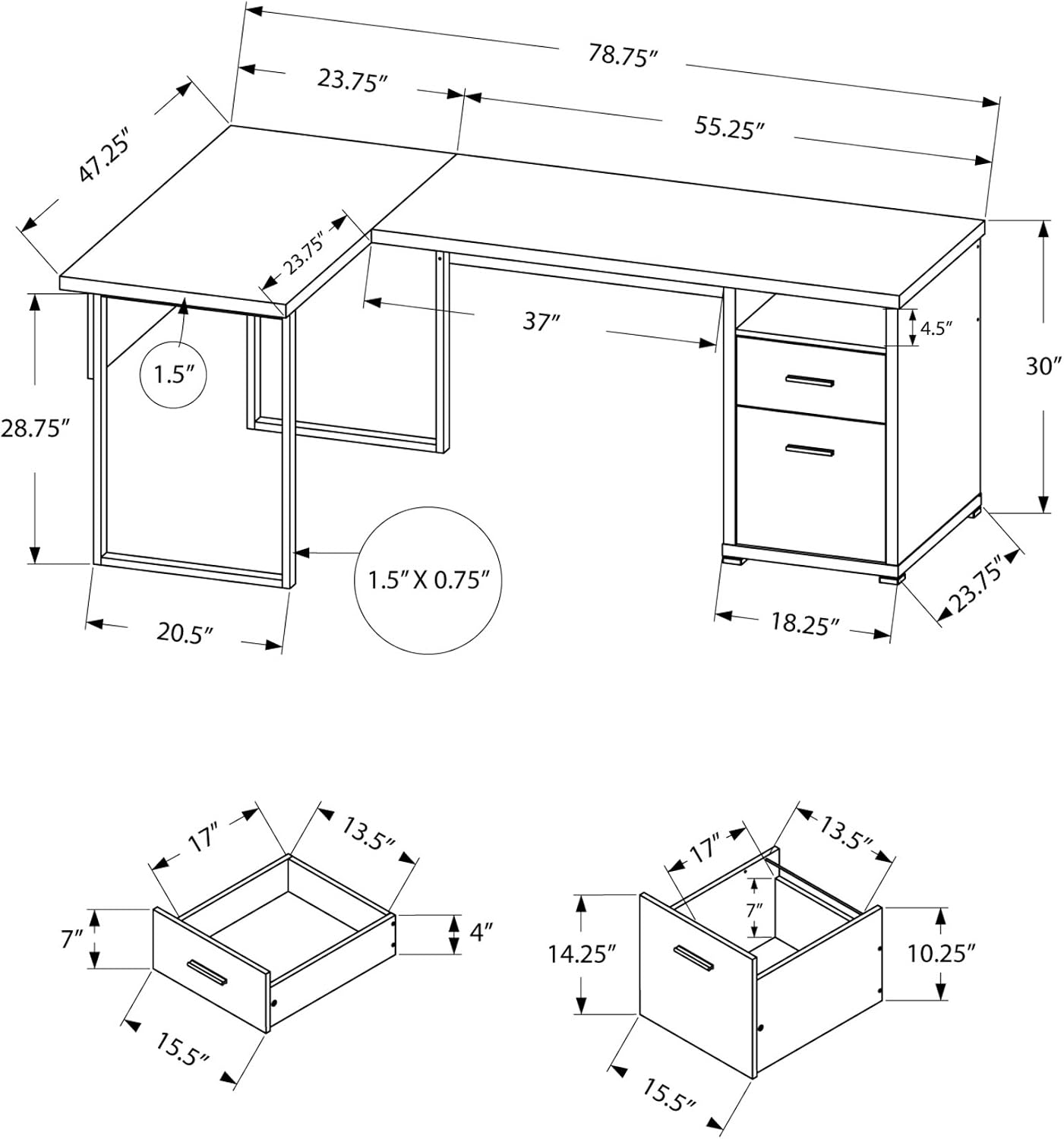 I 7257 Computer Desk, Home Off - огляд і ціна Desk Setup L Shaped